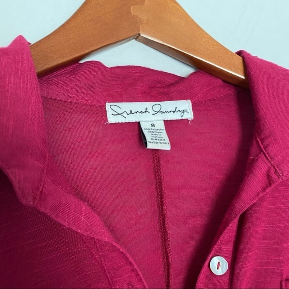 French Laundry button down tunic top pink small - Picture 3 of 8